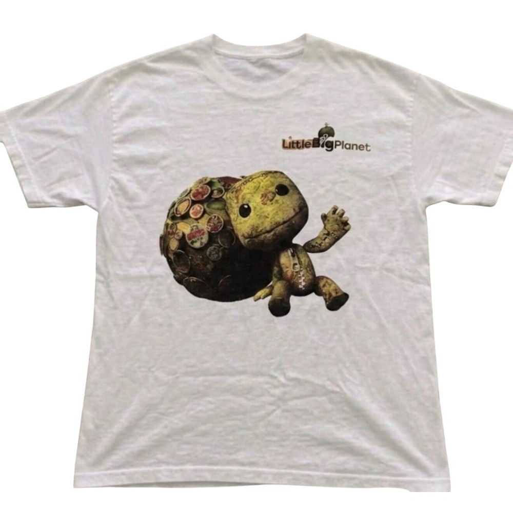 LittleBigPlanet Sackboy Graphic T-Shirt White Unisex Cotton Gildan PlayStation